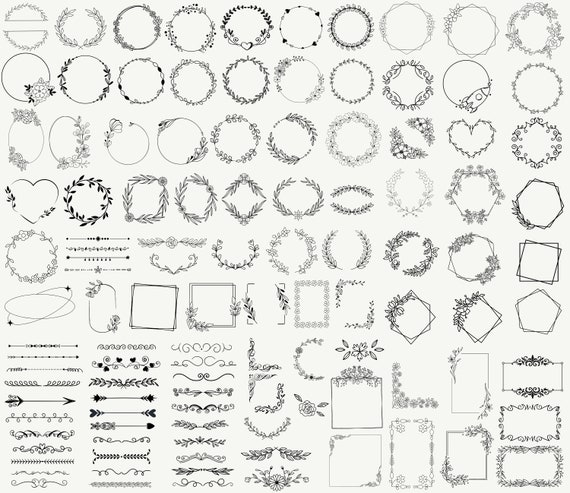 110 Wreath Svg Bundle ,Floral Wreath Bundle,Wedding Wreath svg,heart Laurel wreath svg ,Circle Wreath svg ,Flower svg ,floral svg ,svg files