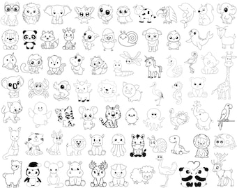 Safari animal svg , cute animal svg , farm animal svg , Animal clipart ,nursery svg,wildflower,love,Animal Bundle SVG, Animal hand drawn svg