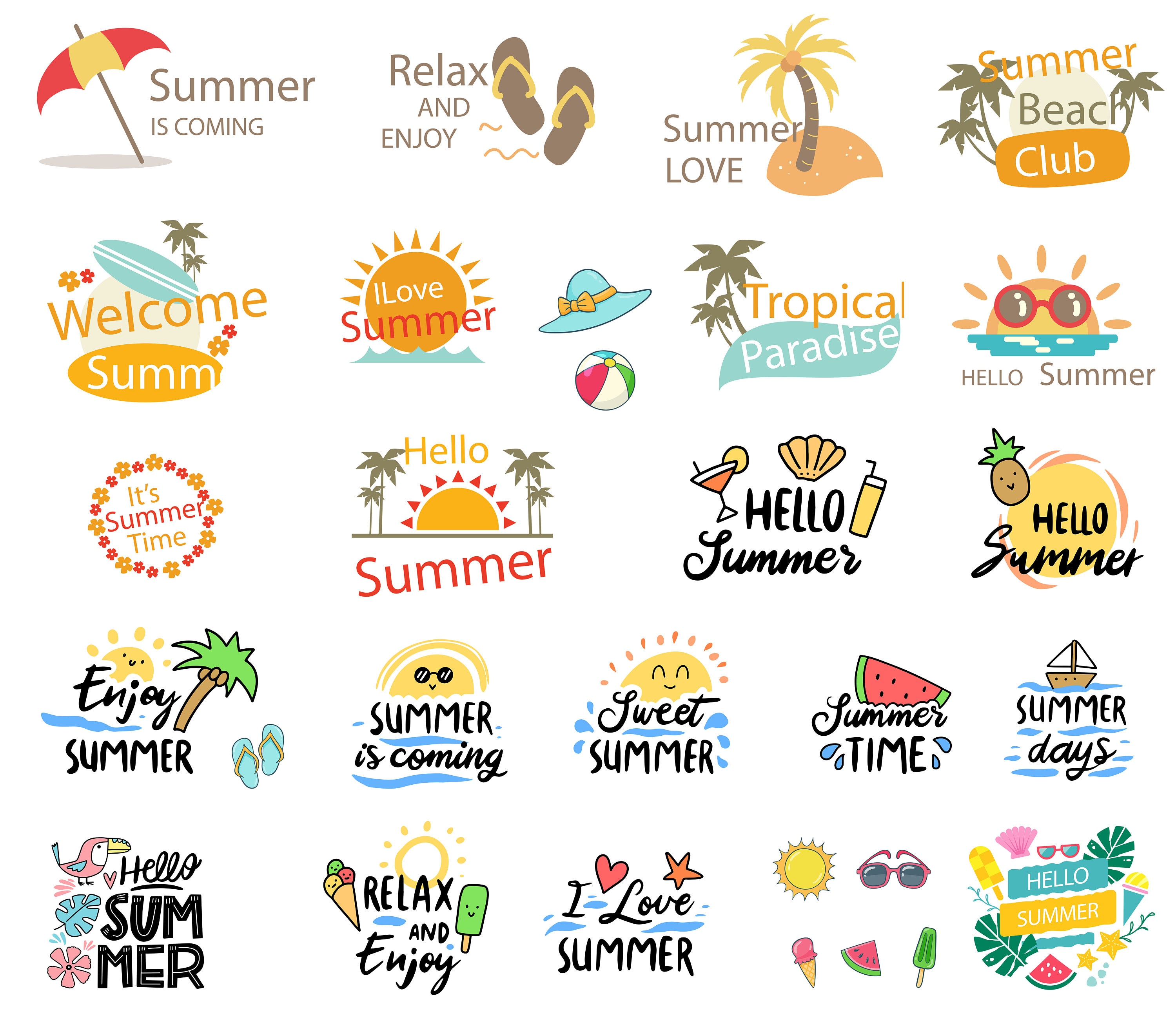 Summer Bundle SVG, Beach Svg, Summertime Svg,funny Beach Quotes Svg ...