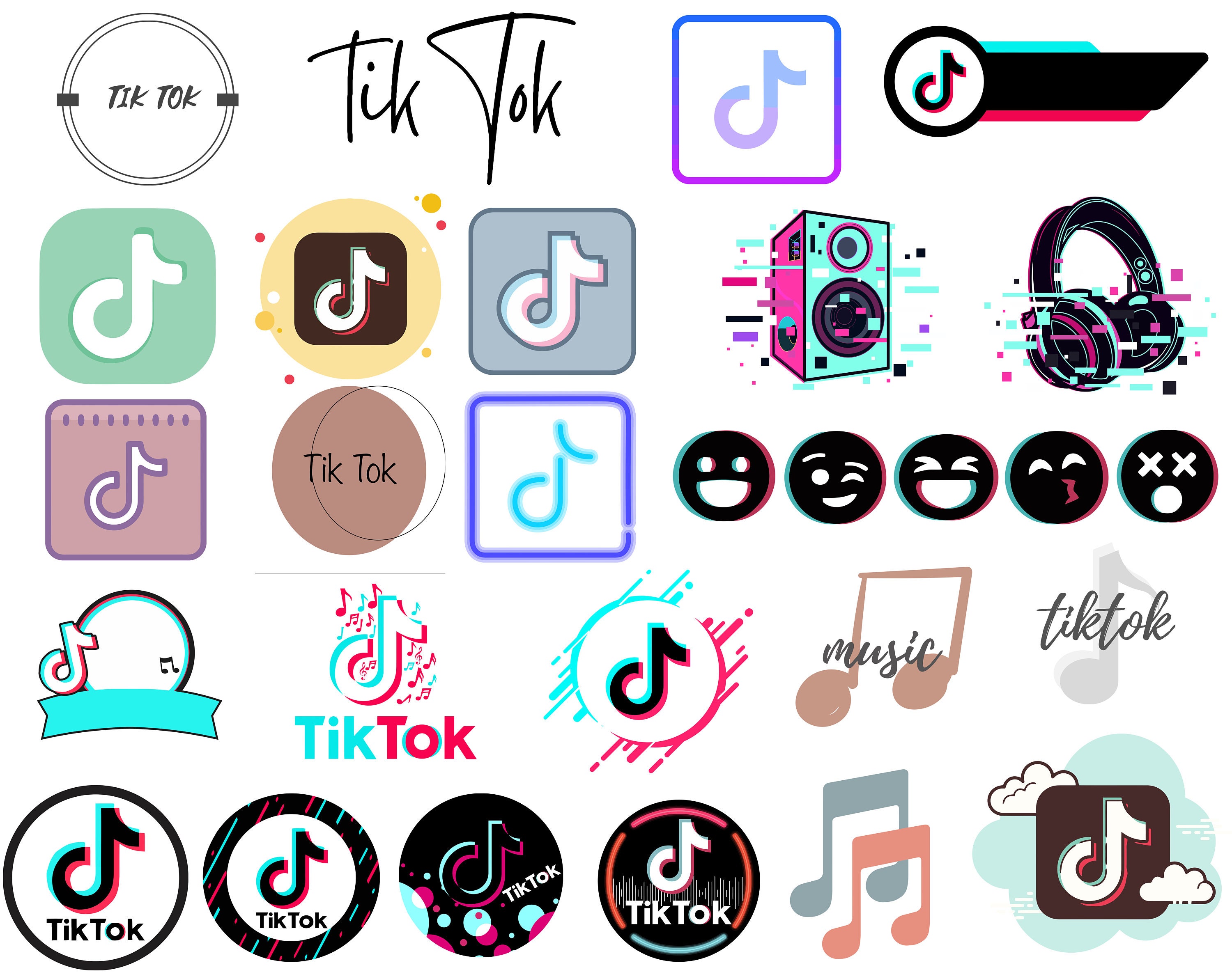 Tik Tok Logo - Etsy