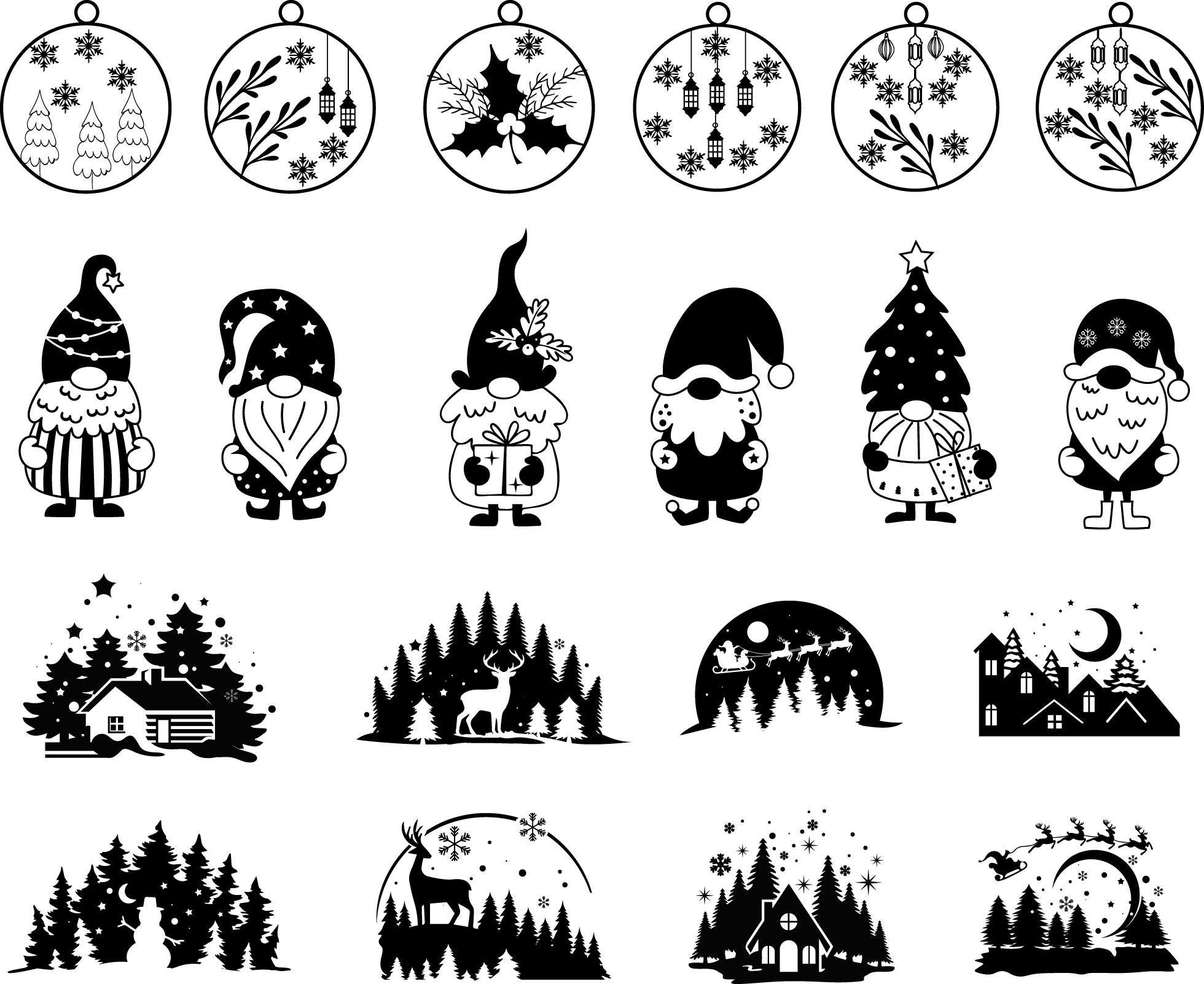 270 Christmas SVG Clipart Bundle: Cricut Cut Files (PNG) - Etsy