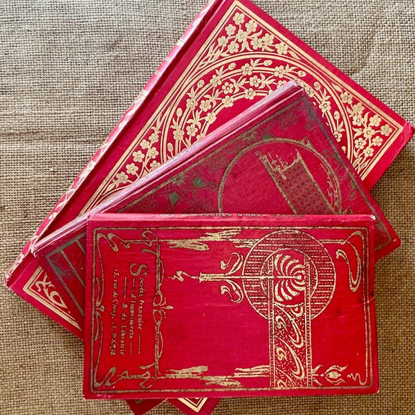 A collection of three beautiful Vintage French Parisian books