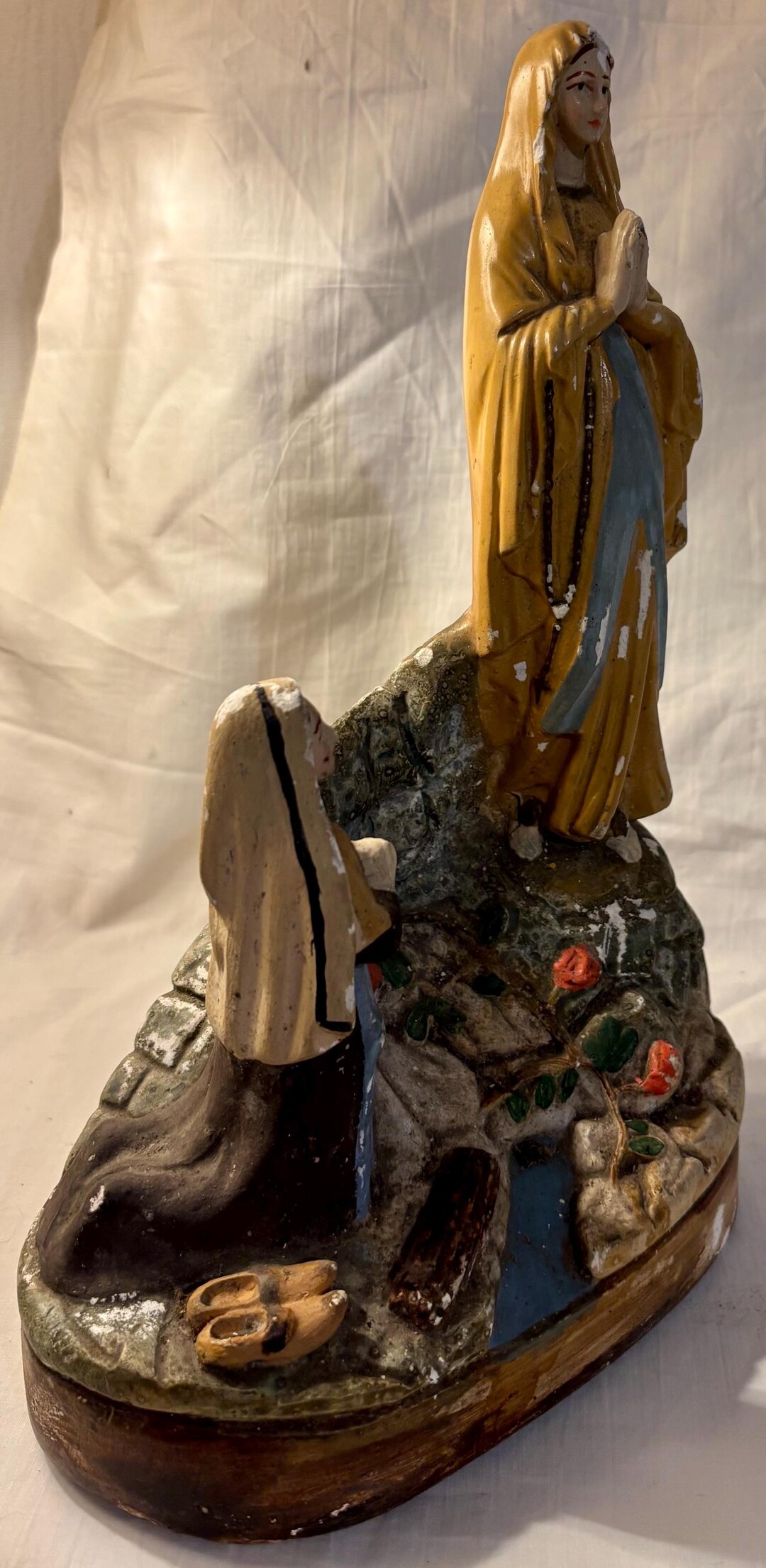 Vintage French Marian Apparition of Our Lady of Lourdes to Saint ...