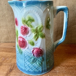 Vintage fransk St Amand rosor Pitchet kanna