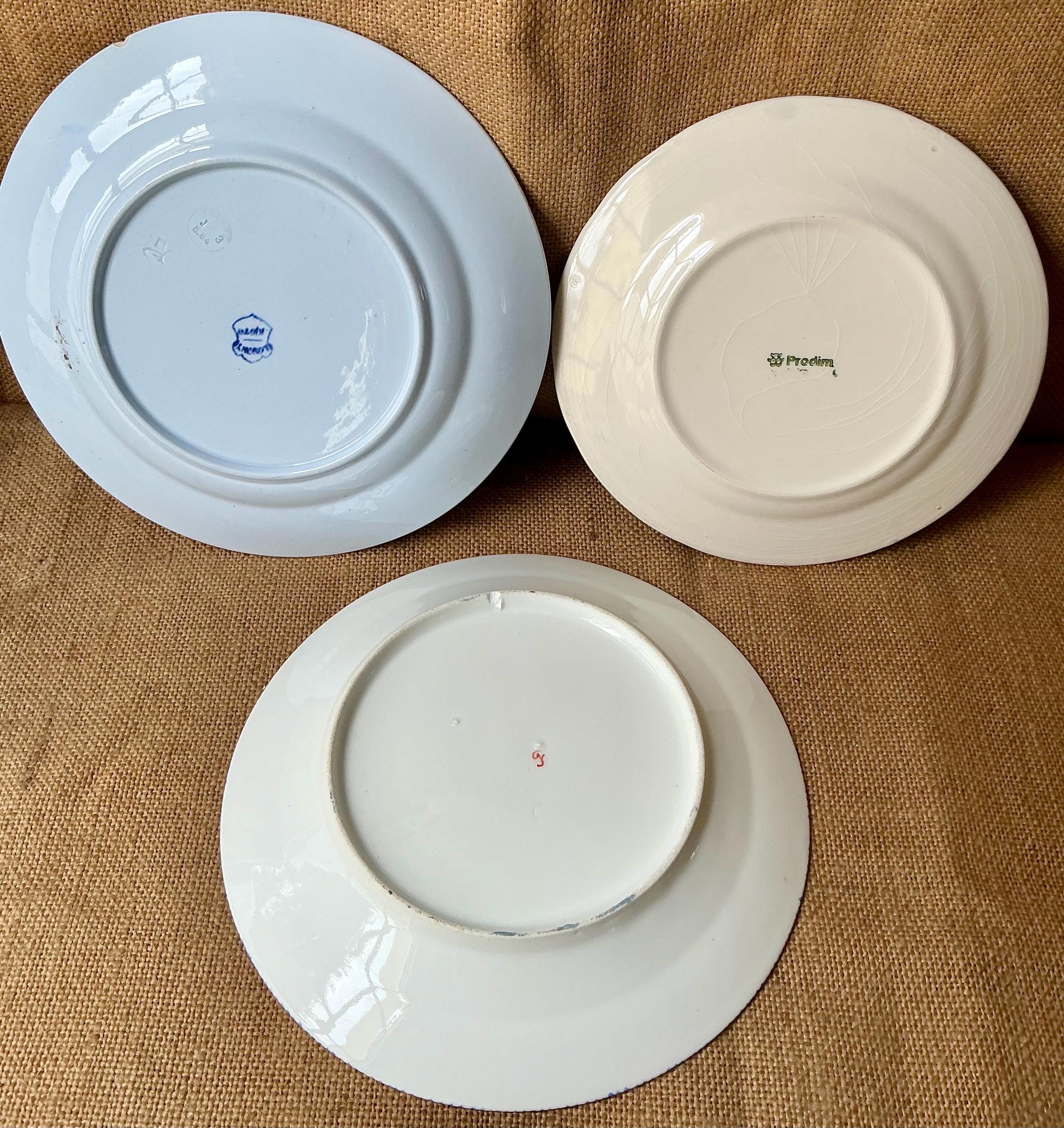 素敵なヴィンテージの青いフランス製プレート3枚セット - Etsy 日本