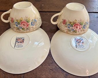 A Gorgeous Vintage Weatherby Hanley England Royal Falcon Ware Tea