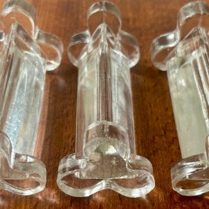 Set of 5 vintage French crystal knife rests