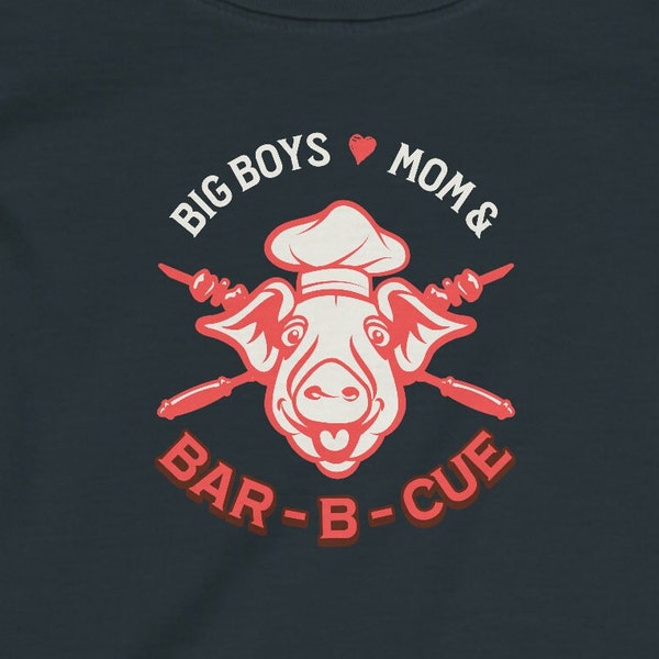 Big Boys Love Mom & Barbecue | Infant / Toddler Tshirt | Kids BBQ Tshirt | Toddler Barbeque Shirt | Baby tshirt | BBQ Tshirt for Infants