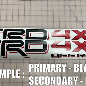 2x TRD 4x4 Off Road Dual Color Decals For Toyota Tacoma Tundra, Bedside Vinyl Decal for Tacoma Tundra, Set of 2 Tacoma TRD Off Road Decals