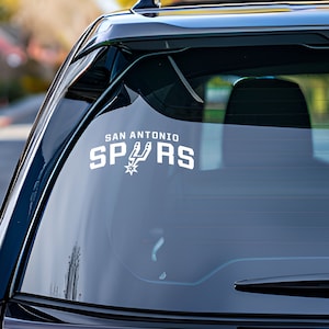 San Antonio Vinyl Decal, Spurs Car Window Sticker, Spurs Decal for Window, San Antonio Basketball Sticker Decal