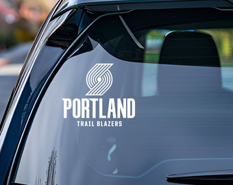 Naklejka winylowa Portland, naklejka na szybę samochodu Trail Blazers, naklejka na okno Portland, naklejka na koszykówkę Portland