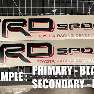 2x TRD Sport Dual Color Decals For Toyota Tacoma Tundra, Bedside Vinyl Decal for Tacoma Tundra, Set of 2 Tacoma TRD Sport Offroad Decals