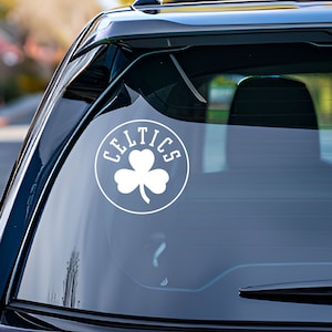 Celtics Vinyl Decal, Boston Car Window Sticker, Celtics Decal for Window, Boston Basketball Sticker Decal