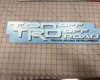 2x TRD Off Road Dual Color Decals For Toyota Tacoma Tundra, Bedside Vinyl Decal for Tacoma Tundra, Set of 2 Tacoma TRD Off Road Decals