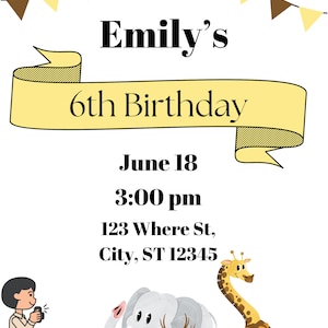 Zoo Birthday Party