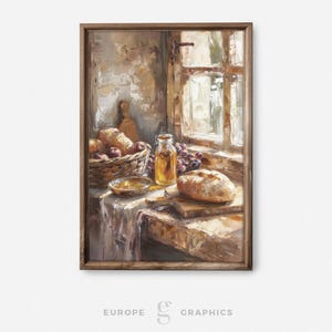 Harvest Light - Natura morta di frutta, dipinto a olio vintage, opera d'arte di frutta, decorazione da parete della fattoria, arte della natura morta, arte da parete del soggiorno, tela