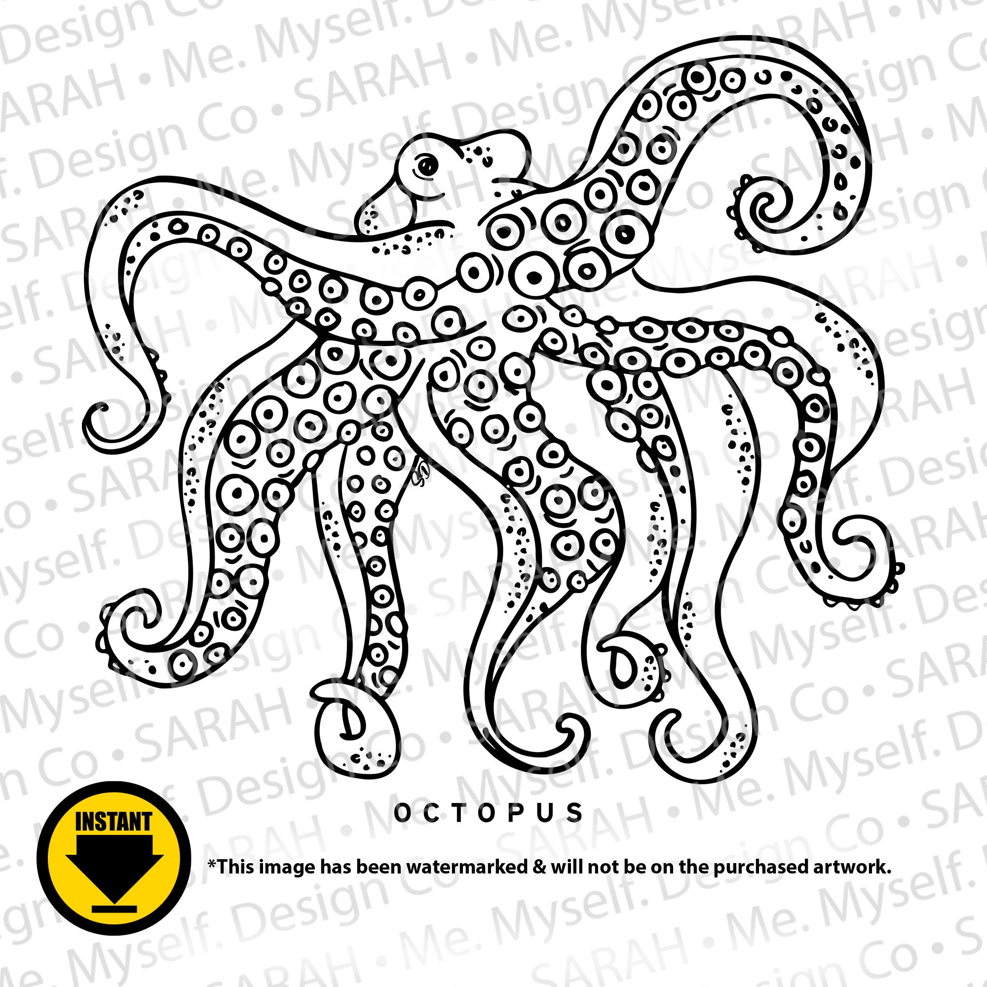 Octopus (SVG Digital Download) - Etsy