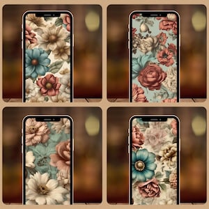 Vintage Blumen-Tapete; Vintage Blumen Tapete; Vintage Blumen Handy Hintergrundbilder