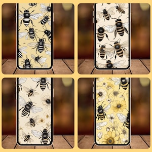 Bee Phone Wallpaper; Bee Lockscreen Wallpaper;