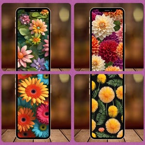 Flowery Phone Wallpaper; Flower Lockscreen Wallpaper; Floral Phone Wallpaper