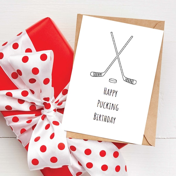 Printable Hockey Birthday Cards - Etsy