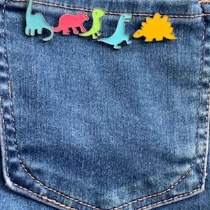 Dino pins, dinosaur pins, trex pin, stegosaurus pin, triceratops pin, mini dinosaur pins, cute dinosaur pins