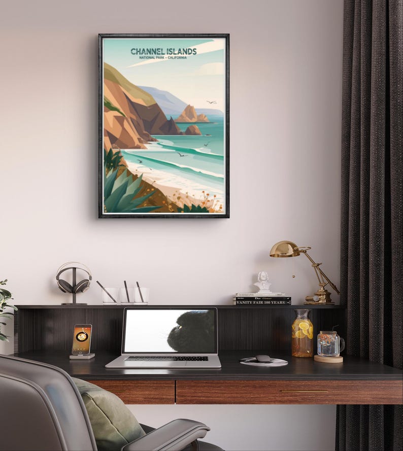 チャンネル諸島国立公園ポスター：ヴィンテージ・カリフォルニア沿岸アート 画像 4