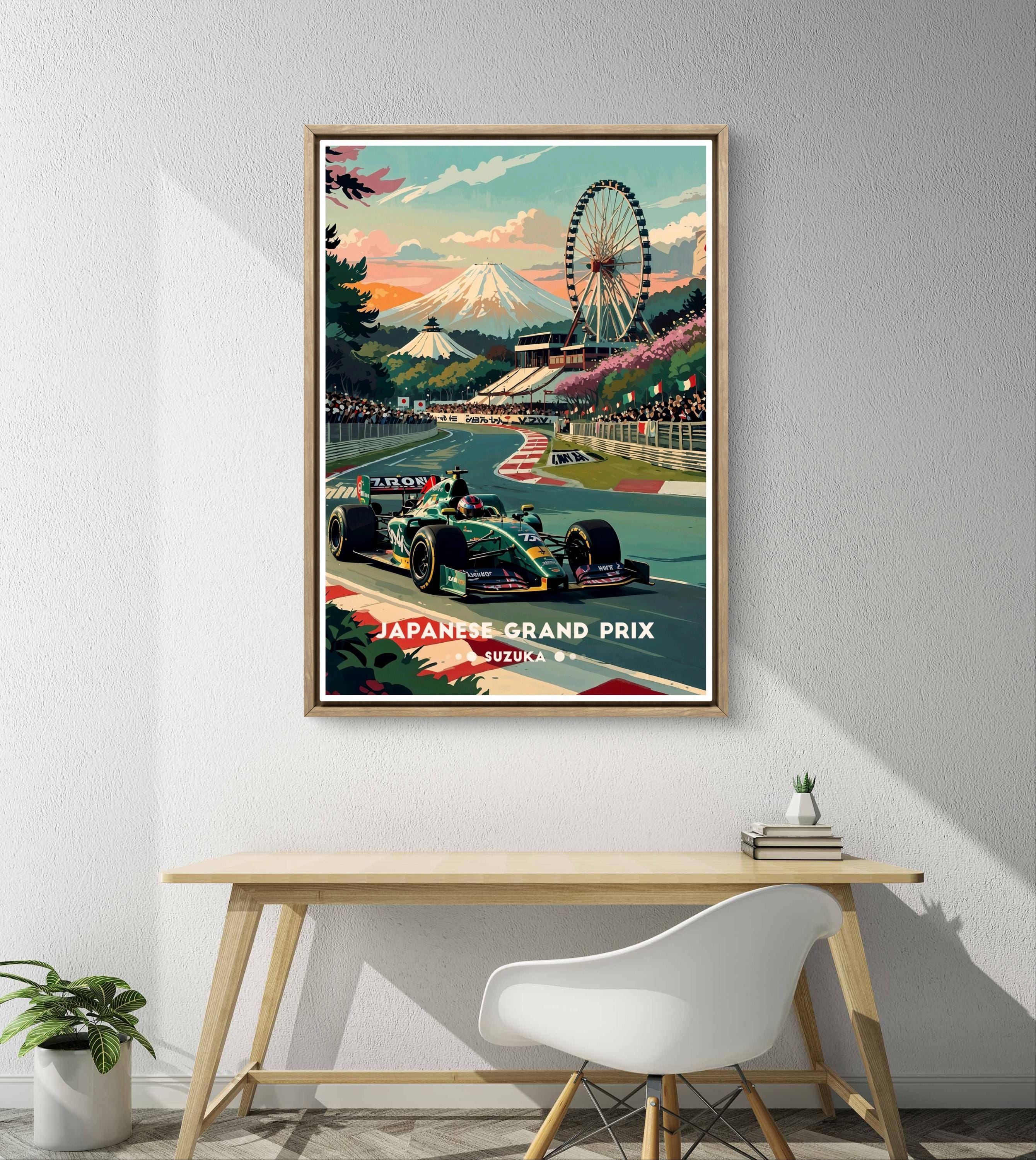 日本グランプリポスター：鈴鹿F1レーシングアートプリント - Etsy 日本