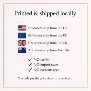 Printed & shipped locally