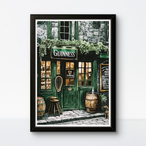 Poster di pub irlandesi, stampa Guinness, decorazione da parete per pub, decorazioni da viaggio in Irlanda, taverna celtica: atmosfere vintage per gli amanti della birra