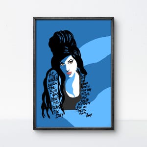 Amy Winehouse Poster | Vintage Art Print, Music Wall Decor, Home Office Art, Gift for Music Lovers & Fans