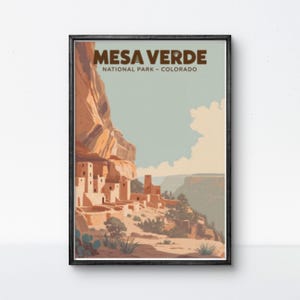 Mesa Verde National Park Poster: Cliff Dwellings, Colorado Wall Art