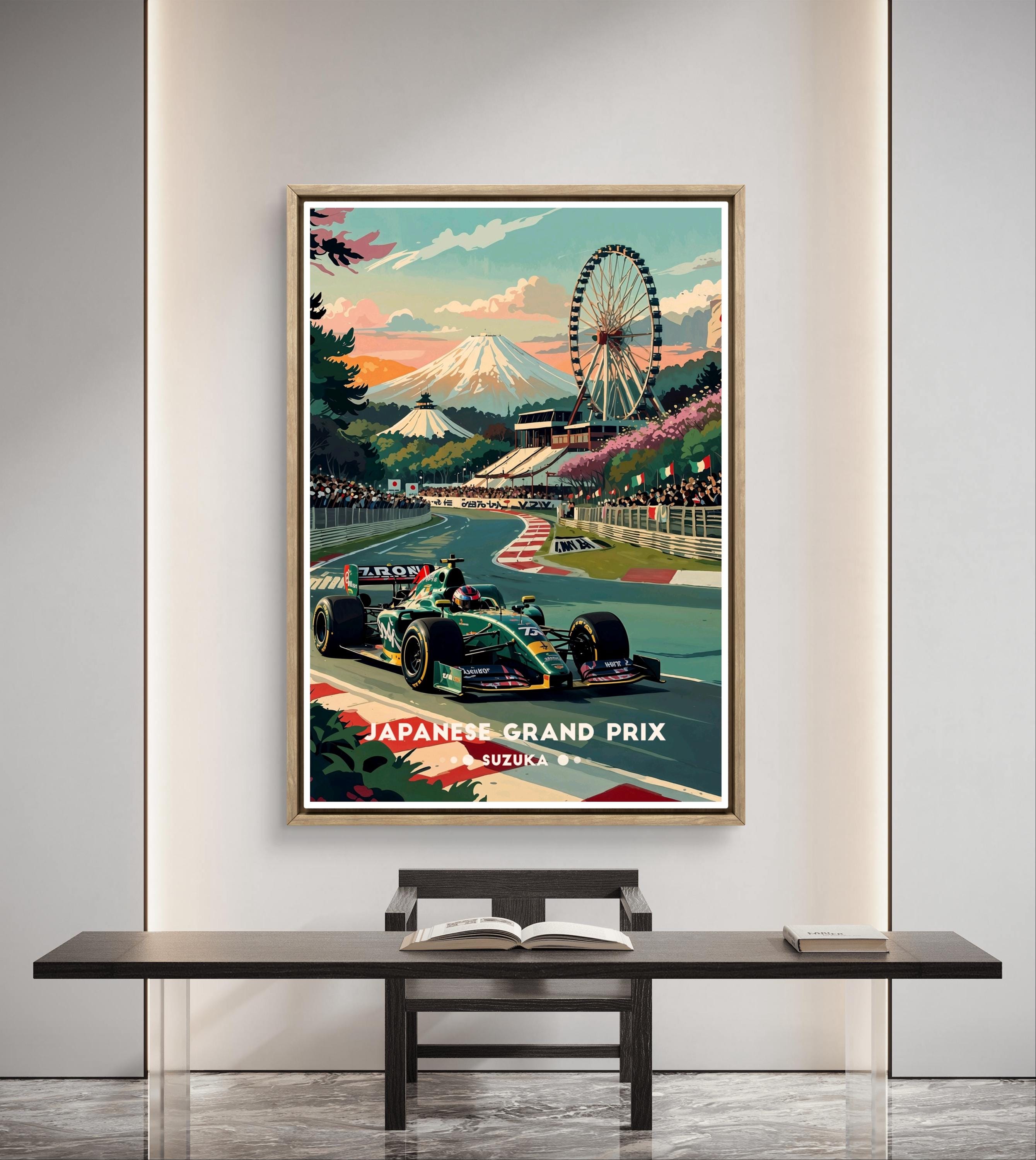 Japanese Grand Prix Poster: Suzuka F1 Racing Art Print - Etsy
