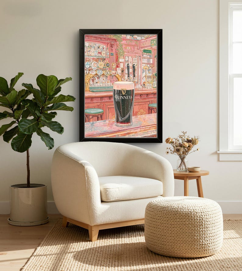 Irish Pub Guinness Poster - Klassisches Pint Wandkunst Dekor Bild 2