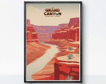 Grand Canyon National Park Vintage Travel Poster: Arizona Southwest Art
