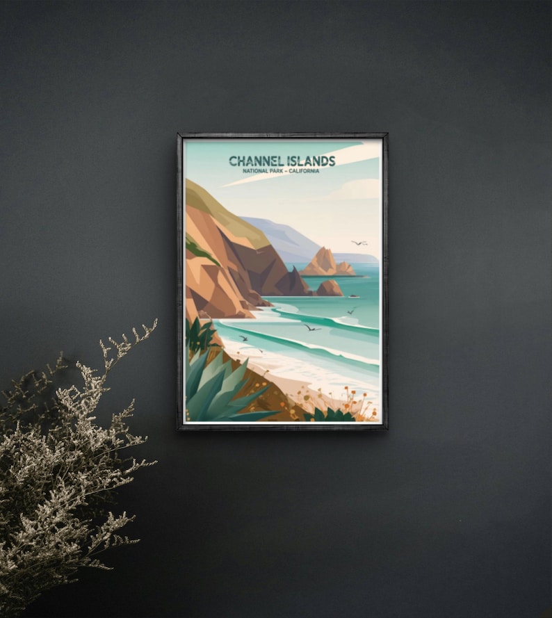 チャンネル諸島国立公園ポスター：ヴィンテージ・カリフォルニア沿岸アート 画像 2