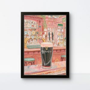 Irish Pub Guinness Poster - Klassisches Pint Wandkunst Dekor Bild 1