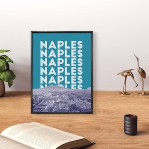 Naples Poster: Mount Vesuvius, Italian Coast Print (Downloadable)