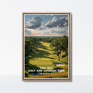 Cog Hill Golf Poster: Illinois Scenic Course Print