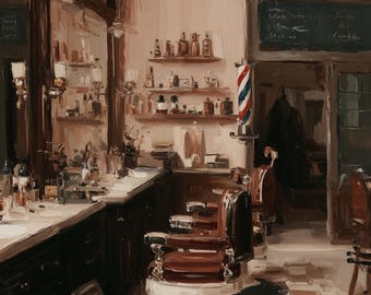 Póster de barbería vintage