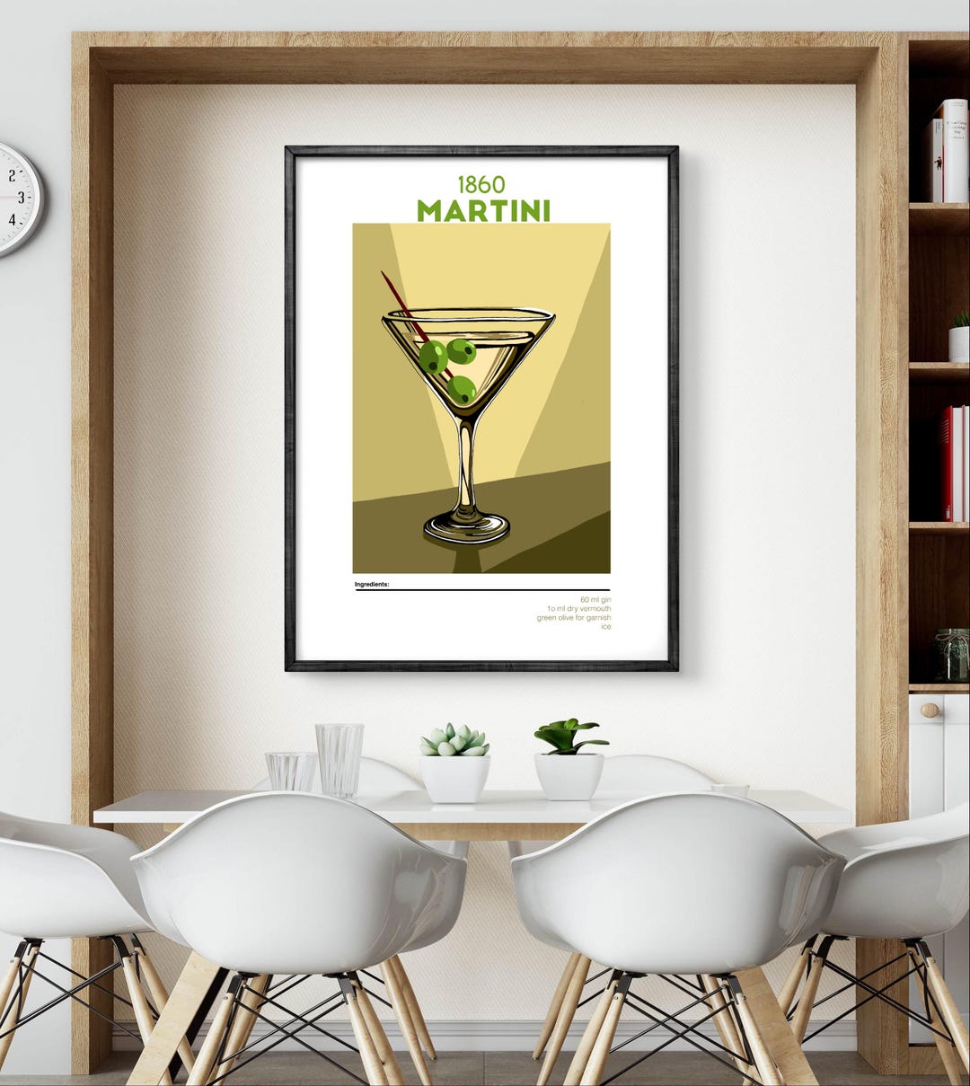 Vintage Martini Poster – Classic Cocktail Art for Bar & Lounge Decor - Etsy