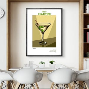 Vintage Martini Poster – Classic Cocktail Art for Bar & Lounge Decor