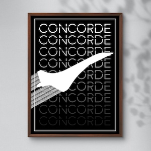 Elegant Concorde Jet Art Print - Premium Aviation Poster for Enthusiasts and Collectors
