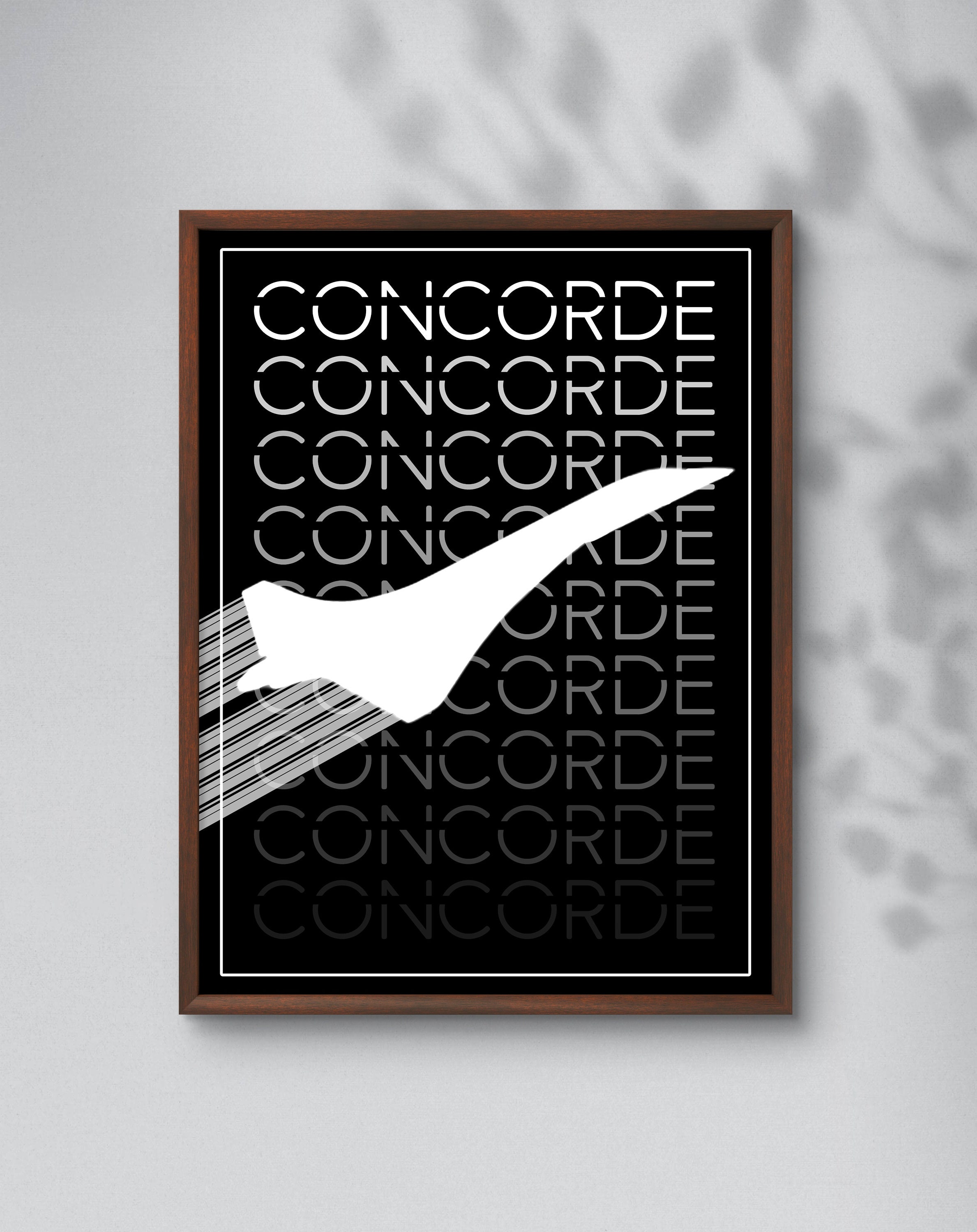 Elegant Concorde Jet Art Print - Premium Aviation Poster for Enthusiasts and Collectors