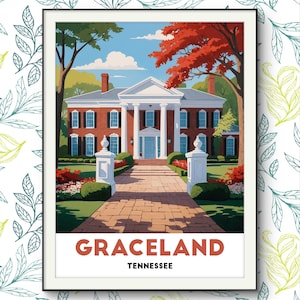 Graceland Poster: Elvis Presley&#39;s Iconic Home, Tennessee