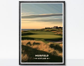 Muirfield Golf Club Poster: Scotland Historic Links Art Print