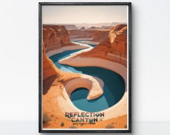 Reflection Canyon Print: Lake Powell Utah National Park Wall Art