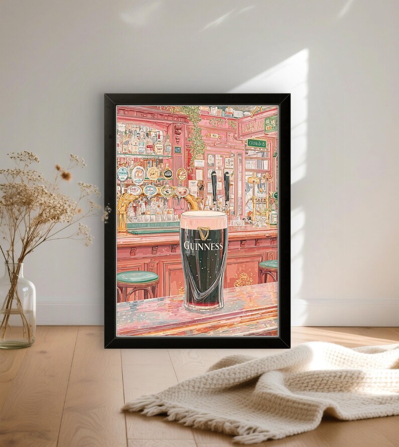 Irish Pub Guinness Poster - Klassisches Pint Wandkunst Dekor Bild 15