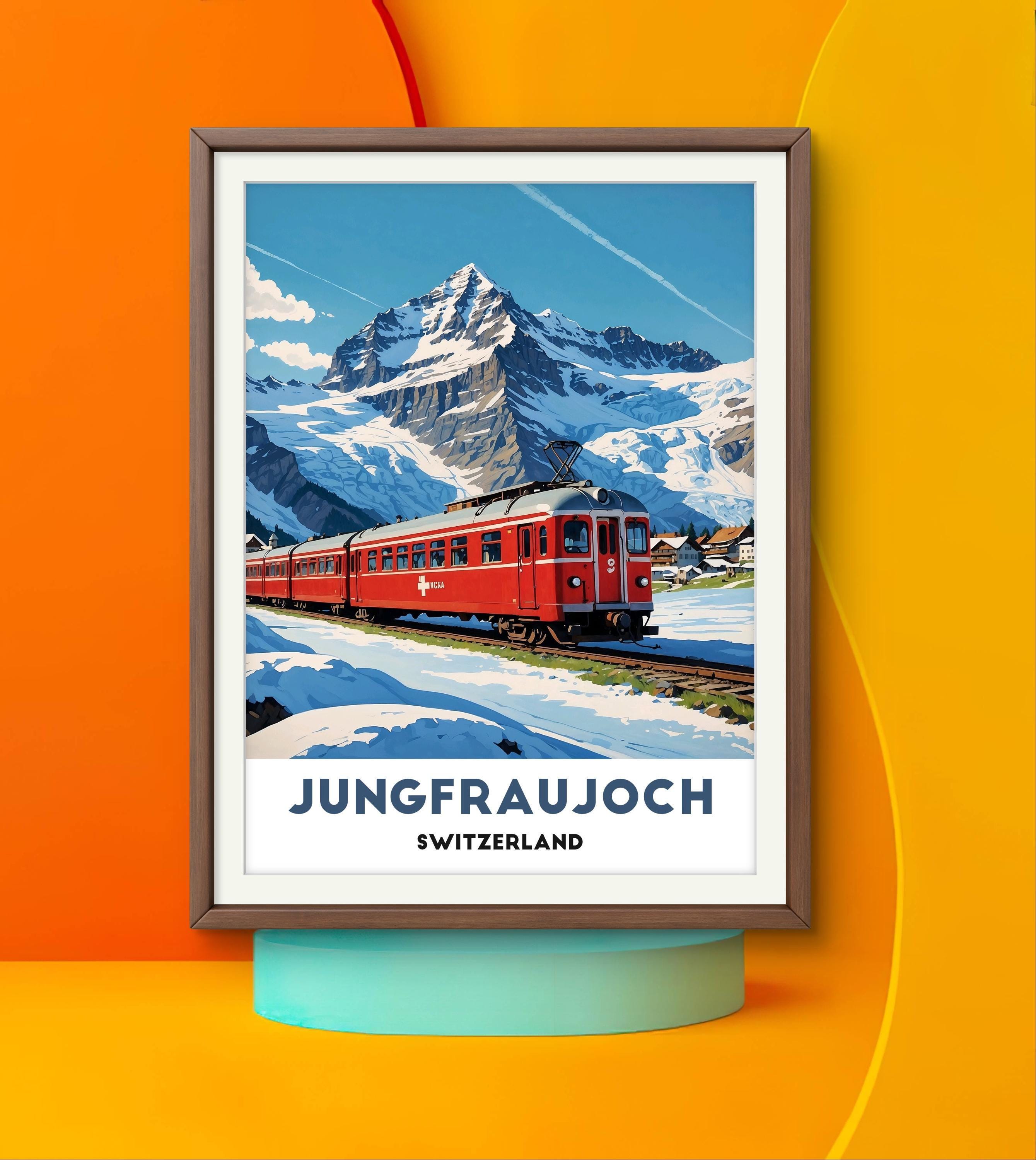 Affiche Suisse Jungfrau Bahn - Affiche Vintage