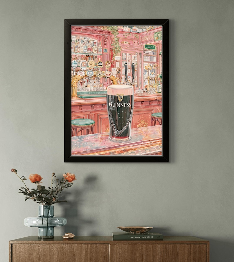Irish Pub Guinness Poster - Klassisches Pint Wandkunst Dekor Bild 5